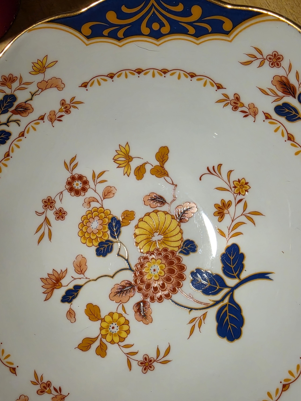 Vintage Premiere China "Canton Fair" ME217 Large Rim Soup Pasta Bowl 9" Cobalt G